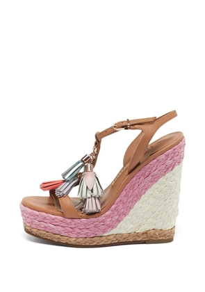 Sophia Webster Lucita tassel-detail wedge sandals - Brown
