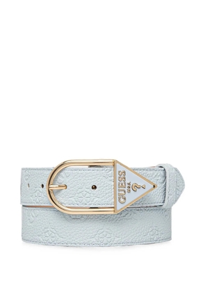 GUESS USA logo-embossed buckle-fastening belt - Blue