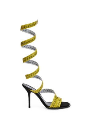 Moschino measuring-tape spiral sandals - Yellow