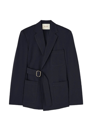 RETORI belted denim-effect jacket - Blue