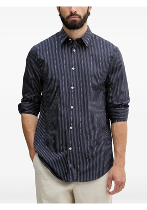 GUESS USA logo-stripe patterned shirt - Blue