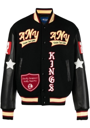 Awake NY lion-patch sport jacket - Black