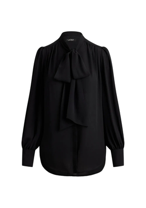 Lauren Ralph Lauren tie-neck blouson-sleeve blouse - Black
