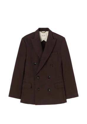 RETORI double-breasted linen blazer - Brown