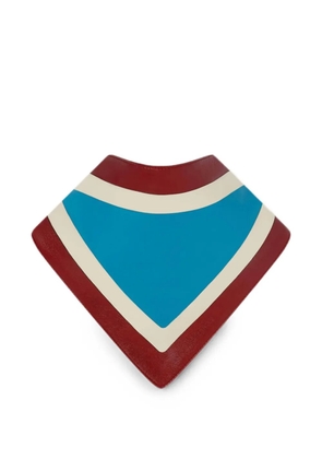 RETORI color-block leather bandana scarf - Red