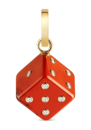 Marie Lichtenberg Jasper dado diamond charm - Red