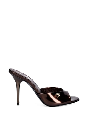 Love Moschino heart-plaque open-toe sandals - Brown