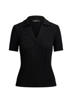 Lauren Ralph Lauren cable-knit short-sleeve sweater - Black