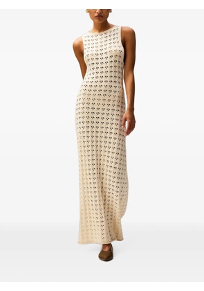 RETORI openwork-stitch shift dress - Neutrals