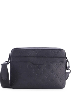 Louis Vuitton Pre-Owned Trio Messenger Bag Monogram Shadow Leather crossbody bag - Black