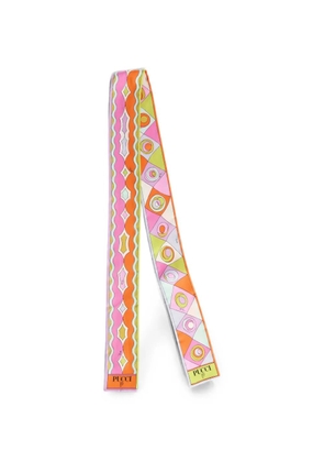 PUCCI Occhi mixed-print silk twill scarf - Pink