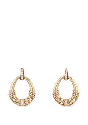 Cartier 1990s Rumba diamond drop earrings - Gold