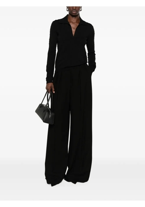 Max Mara bobble-knit polo sweater - Black