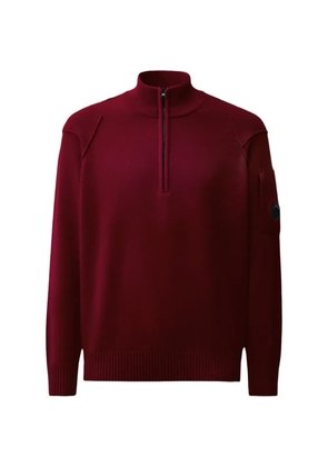 C.P. Company quarter-zip Lens-detail sweater - Red