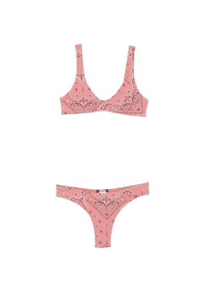 VENUJA paisley-print crystal-embellished bikini - Pink