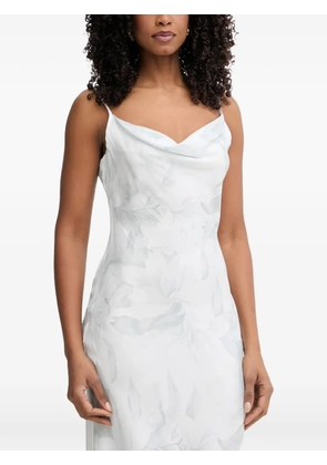 GUESS USA Akilina floral-print cowl-neck midi dress - White
