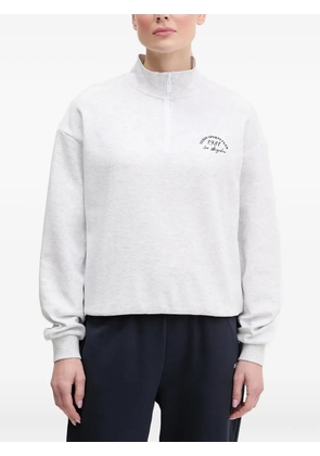 GUESS USA logo-print quarter-zip sweater - Grey