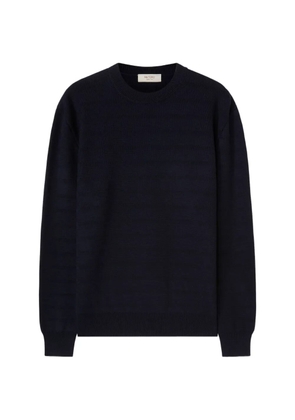 RETORI interlock-knit crew-neck sweater - Blue