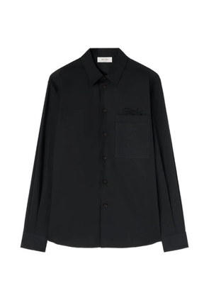 RETORI embroidered chest-pocket shirt - Blue