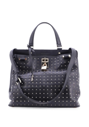 Valentino Garavani Pre-Owned Joy Lock Top Handle Bag Studded Leather Medium satchel - Black