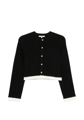 Maje contrast-trim button-up cardigan - Black