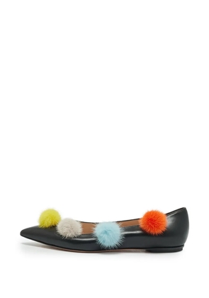 Fendi Pre-Owned Pom Pom ballet flats - Black