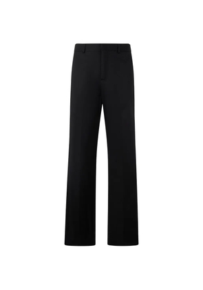 Philipp Plein wide-leg logo-plaque trousers - Black