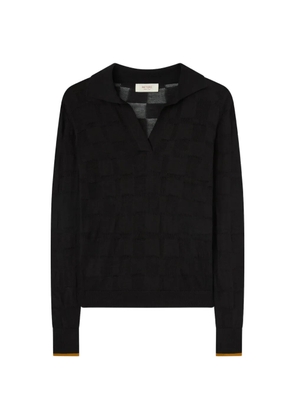 RETORI jacquard long-sleeve T-shirt - Black