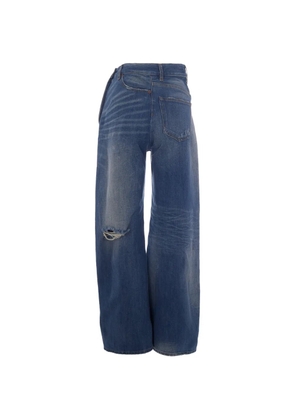 MM6 Maison Margiela distressed wide-leg jeans - Blue