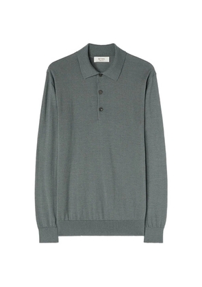 RETORI argyle-detail polo shirt - Green