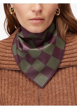 RETORI leather bandana scarf - Purple