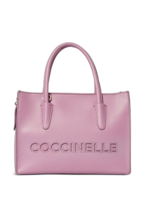Coccinelle Myrtha debossed-logo tote bag - Purple