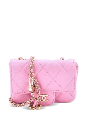 CHANEL Pre-Owned Classic Flap Chain Quilted Caviar Mini belt bag - Pink