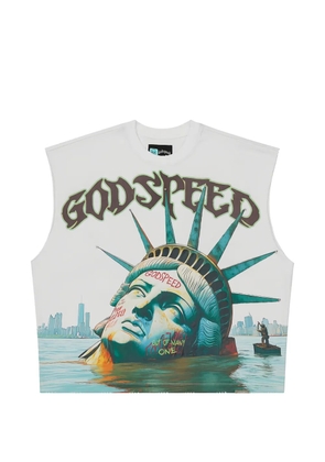 GODSPEED graphic-print sleeveless tank top - White