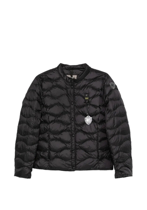 Blauer wave-quilted press-stud jacket - Black