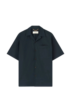 RETORI embroidered bowling shirt - Blue