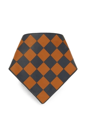 RETORI damier-pattern bandana - Brown