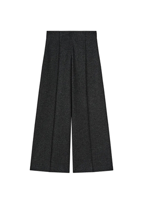 RETORI pleated wide-leg wool trousers - Black