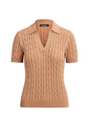 Lauren Ralph Lauren cable-knit short-sleeve sweater - Neutrals
