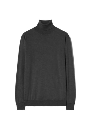 RETORI argyle-detail roll-neck sweater - Grey