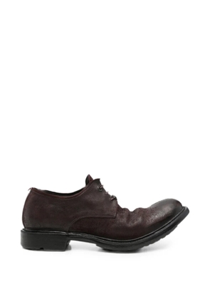 Layer Zero distressed-effect lace-up derby shoes - Red