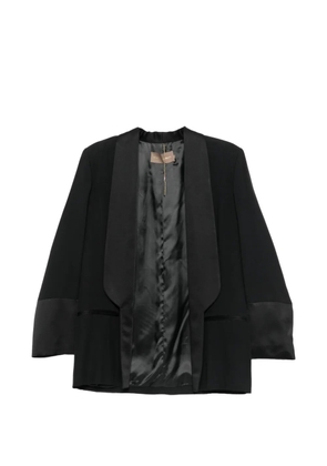 SIMONA CORSELLINI satin-trim shawl-lapel blazer - Black