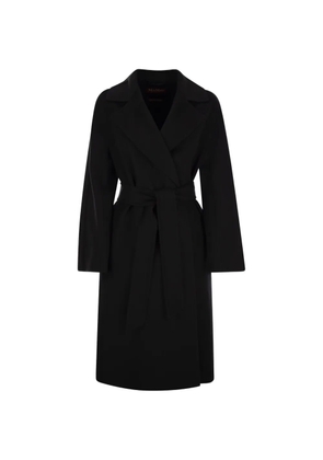 Max Mara Studio kimono-sleeve wrap coat - Black