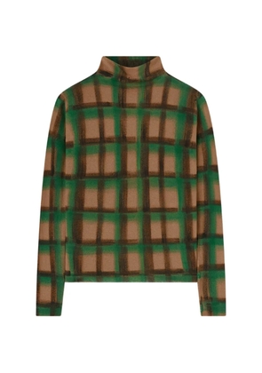RETORI check cashmere sweater - Green