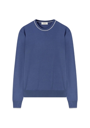 RETORI contrast-trim crewneck sweater - Blue