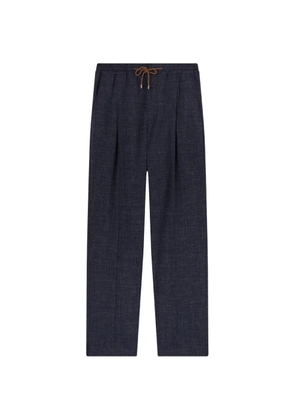 RETORI drawstring-waist pleated trousers - Blue