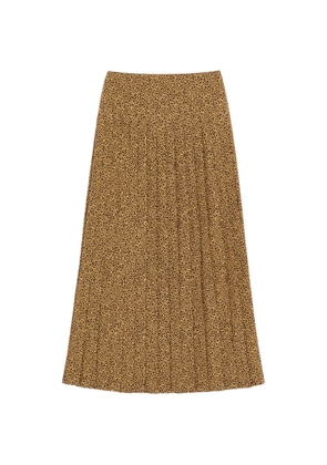 Valentino Garavani crepe de chine skirt with Fauve Eclat Micromacula print - Neutrals