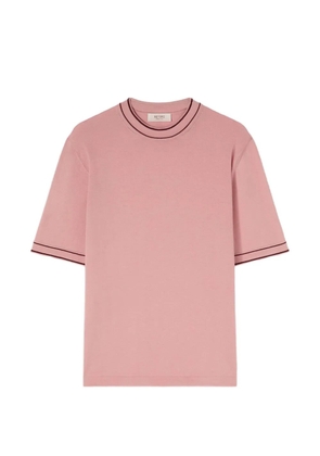 RETORI stripe-detail knit T-shirt - Pink