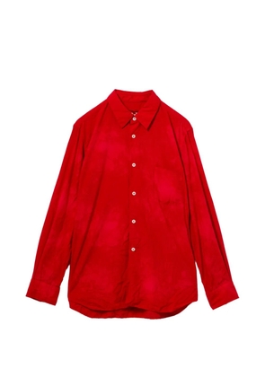 Comme Des Garçons crease-effect buttoned shirt - Red