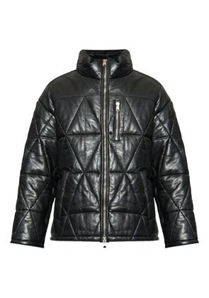 AllSaints Brockwell leather puffer jacket - Black